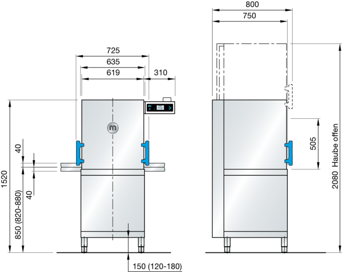 Spülmaschine mit Haube M-iClean